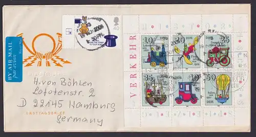 Briefmarken DDR Zusammendruck Brief Kleinbogen 2566-2571 FDC und dann noch