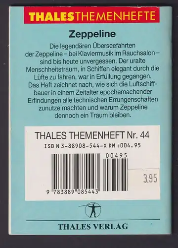 Zeppelin Literatur Thales Themenhefte Broschüre 48 Seiten Reklame u.a. Fuji Film