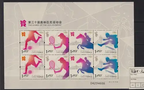 Briefmarken China VR Volksrepublik 4369-4372 Olymia Sommerspiel London Luxus