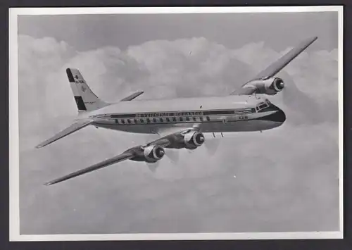 Flugpost Ansichtskarte KLM DouglasDC 6A Liftmaster Flugzeug