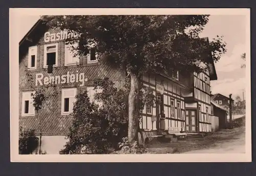 Ansichtskarte Friedrichshöhe Rennsteig Thüringen Gastronomie Gasthaus