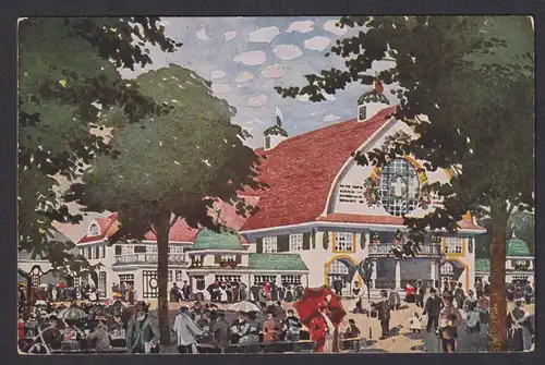 Ansichtskarte München tolle Künstlerkarte Bayerische Gewerbeschau 1912