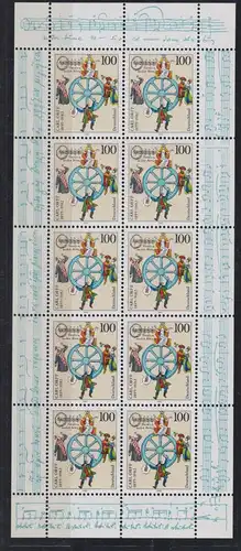 Bund Kleinbogen Zehnerbogen 1806 Carl Orff. Kößlinger postfrisch MNH Kat 13,00