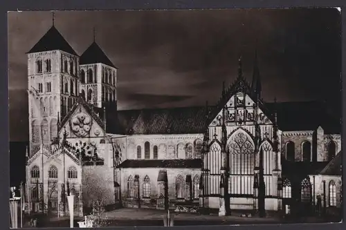 Ansichtskarte Münster Westfalen Dom Festbeleuchtung
