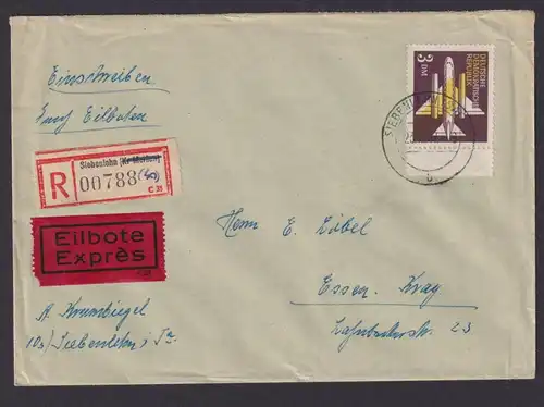 Briefmarken Flugpost air mail DDR 3 DM vom Rand Siebenlehn Essen Kray