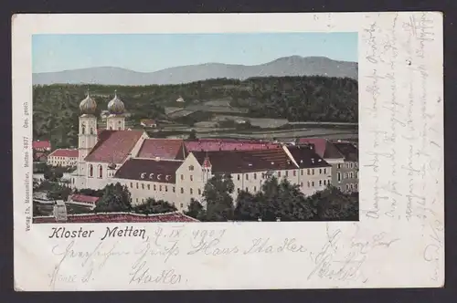 Ansichtskarte Künstlerkarte Metten Bayern Kloster Metten n. Chiming