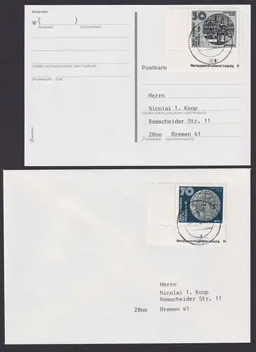 DDR Brief 10 Belege mit Rand und Druckvermerken dabei Bogenecken Eilbrief etc.