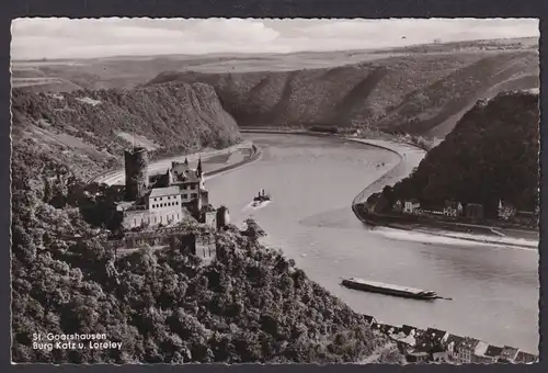 Ansichtskarte St. Goarshausen Rheinland Pfalz Burg Katz Loreley Rhein Fluss