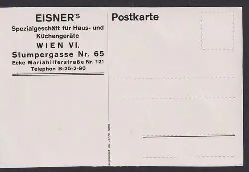 Ansichtskarte Wien Österreich Elektro Eisner Haus-u. Küchengeräte