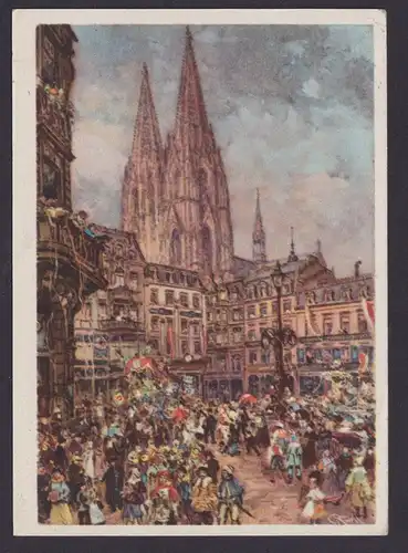 Köln NRW Deutsches Reich Drittes Reich Künstler Ganzsache Karneval 1939