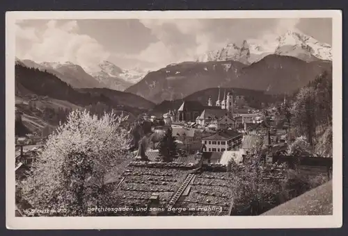 Ansichtskarte Berchtesgarden Bayern Berchtesgadener Land Totalansicht Gebirge