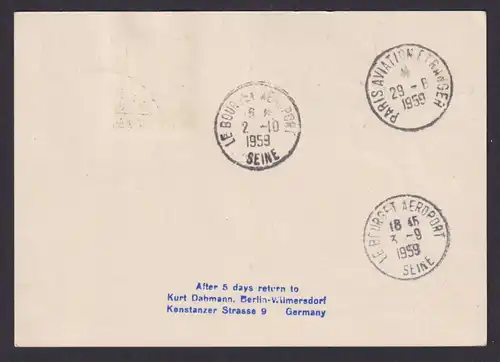 Flugpost Brief Air Mail Berlin Privatganzsache Besuch Präsident Eisenhower