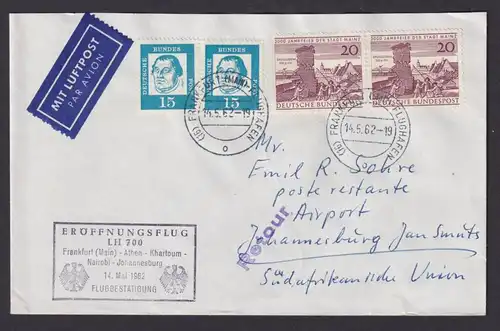 Briefmarken Flugpost Brief Air Mail Bund BRD LH 700 Lufthansa Frsankfurt