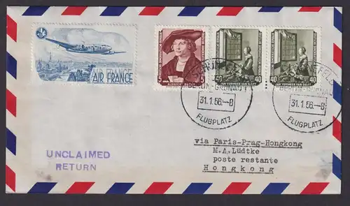 Frankreich Flugpost Brief Air Mail Air France schöne Vignette MIF DDR Schönefeld