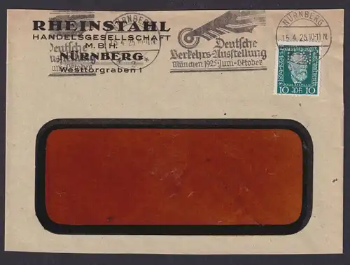 Perfin Lochung Deutsches Reich Brief EF UPU Stephan RN Rheinstahl Reklame