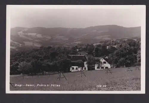 Ansichtskarte Prätis b. Pöllau Steiermark Österreich Landwirtschaft Riegl Bauer