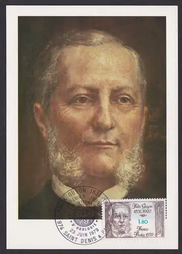Briefmarken Frankreich 2159 Felix Guyon Urologe Arzt Medizin Maximumkarte