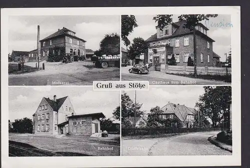 Ansichtskarte Stötze Niedersachsen Gastronomie Gasthof zum Bahnhof Dorfstrasse