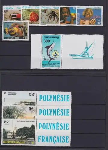 Frankreich Franz. Polynesien Jahrgang 1986 Luxus postfrisch MNH tolle Motive