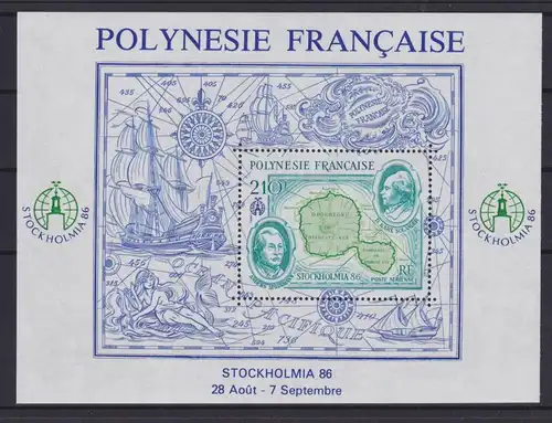 Frankreich Franz. Polynesien Block 12 Philatelie Briefmarken Ausstellung Luxus