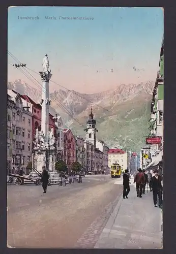 Ansichtskarte Litho Innsbruck ÖsterreichMaria Theresienstrasse Denkmal Kirche