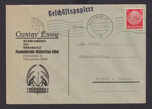 Mannheim Baden Württemberg Deutsches Reich Drittes Reich Brief Geschäftspapiere
