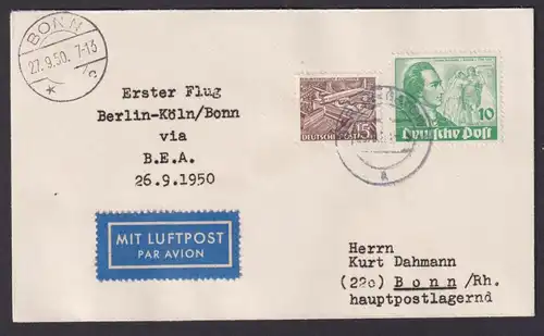 Flugpost Air Mail Berlin guter Flugpost Brief gute Frankatur Goethe + Bauten