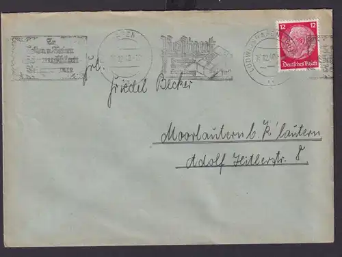Ludwigshafen Rhein Rheinland Pfalz Deutsches Reich Drittes Reich Brief Postsache