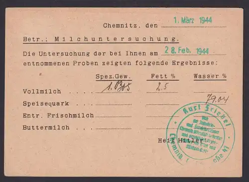 Chemnitz Sachsen Deutsches Reich Karte Postsache SST Verpackt Feldpost Päckchen