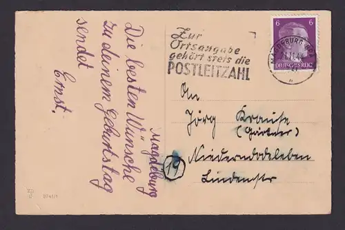 Magdeburg Sachsen Anhalt Deutsches Reich Drittes Reich Ansichtskarte Postsache