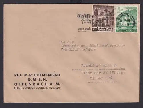 Offenbach Main Hessen Deutsches Reich Drittes Reich Brief SST Kaiser Frieden n.