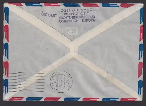 Flugpost Brief Air Mail SAS Erstflug Stockholm Riga Moskau Zuleitung Österreich