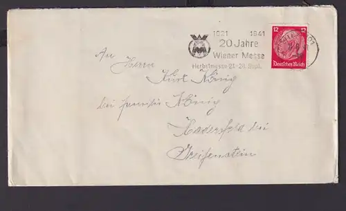Ostmark Wien Österreich Deutsches Reich Drittes Reich Brief Anlass SST 20 Jahre