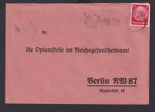Aue Sachsen Deutsches Reich Drittes Reich Briefe SST n. Berlin 30.06.1936