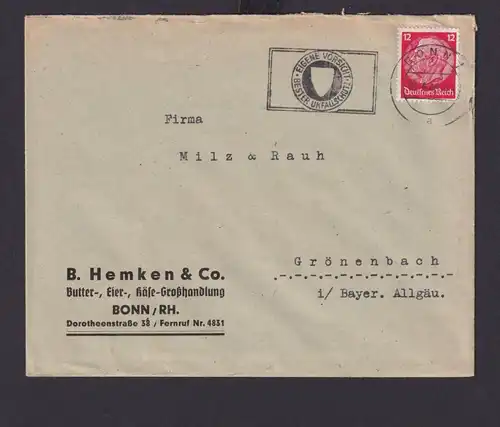 Bonn NRW Deutsches Reich Drittes Reich Brief SST Eigene Vorsicht Bester