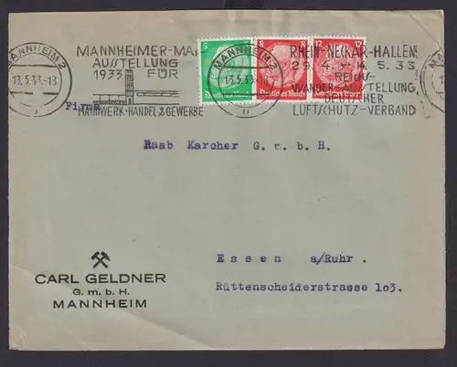 Mannheim Baden Württemberg Deutsches Reich Drittes Reich Brief SST Mannheimer
