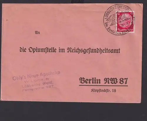 Lübbecke NRW Deutsches Reich Drittes Reich Briefe Urlaub Erholung SST Die Perle