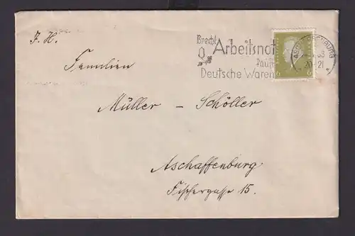 Aschafenburg Bayern Deutsches Reich Drittes Reich Briefe SST Brecht Arbeitsnot