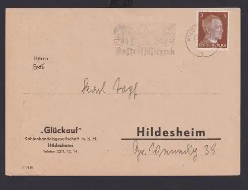 Hildesheim Niedersachsen Deutsches Reich Drittes Reich KartePostsache SST Auf