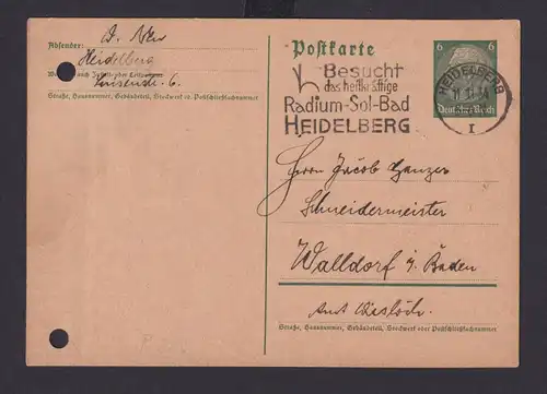 Heidelberg Baden Württemberg Deutsches Reich Drittes Reich Karte SST Besucht das