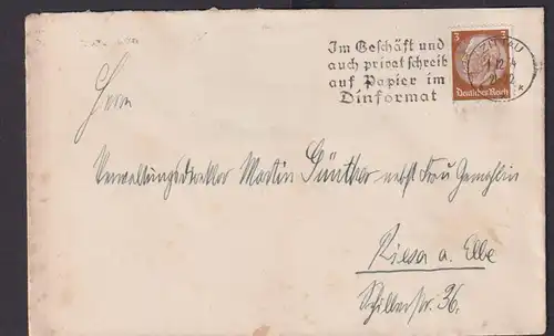 Zittau Sachsen Deutsches Reich Drittes Reich Brief SST Im Geschäft und auch