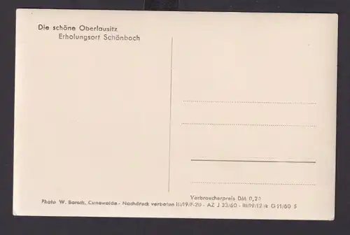Ansichtskarte Schönbach Oberlausitz Sachsen Totalansicht Verlag W. Borsch