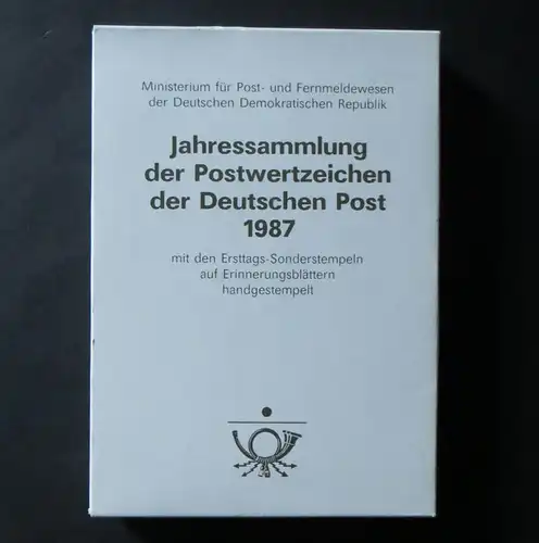 DDR Ersttagsblatt - Jahressammlung 1987 mit ESST handgestempelt Kat.-Wert 170,-