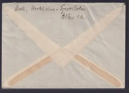 Flugpost Brief Schweden nach Berlin mit rotem Luftpost Beförderungsstempel ab