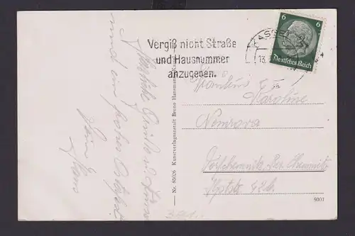 Kassel Hessen Deutsches Reich Drittes Reich AK Karte Postsache SST Vergiß nicht