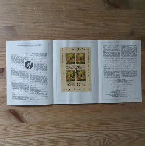 DDR Ersttagsblatt - Jahressammlung 1989 mit ESST handgestempelt Kat.-Wert 220,-