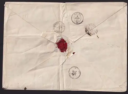 Frankreich Brief mit K2 Sainte-Menehould + kleinem ovalen I.D nach Saint Souplet