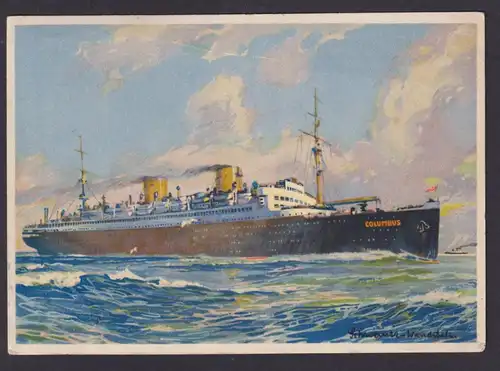 Schiffspost Deutsches Reich Deutsch Amerikanische Seepost Bremen New York