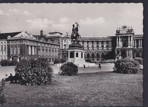 Ansichtskarte Wien Österreich Heldenplatz mit Neuer Burg nach Hamburg