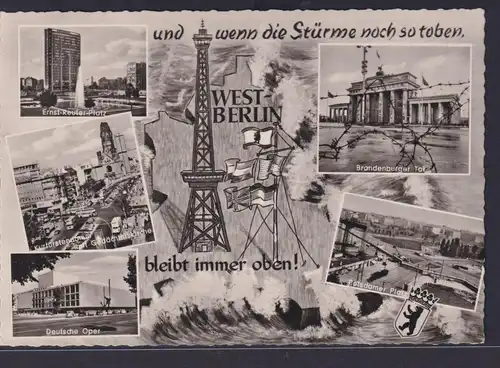 Ansichtskarte West Berlin Ernst Reuter Platz Kurfürstendamm Gedächtniskirche